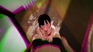 אַסיאַן כאַווערטע ליקס האָן און נעמען אַ גוט קלאַפּ אַרבעט