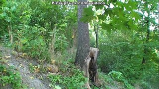 Subĉiela sekso sceno kun blonda