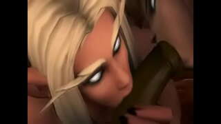 Gabii Elf nga Babaye ug Draenei Babaye nga magasuyop sa paghimo sa Orc.