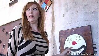 Badag tits redhead Lauren Phillips dialungkeun di basement jeung grup badag dicks guys hideung jeung bodas leuwih x_x nya tikoro