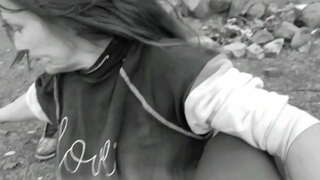 BLACK COCK CUM SALOPE: ASHTON AMOUR GOBE BBC CUM deux fois en PUBLIC